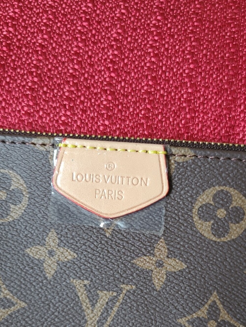 Louis Vuitton Look-A-Like Brown Monogram Crossbody with Gold Hardware - Picture 3 of 12